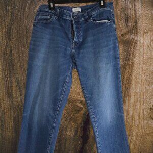 Loft Outlet Jeans, Boyfriend, relaxed cut mi denim.  Button Fly, Size 12